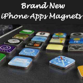 Apple iPhone Apps Novelty Kitchen Fridge Magnets App Icons New Lot Set 