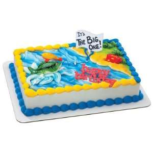  Fisherman Fish with Bait Cake Topper Set 