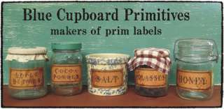 25 Primitive Farmhouse Pantry Hoosier Cupboard Labels  