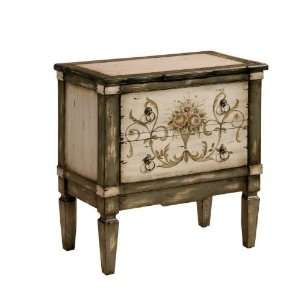 Bassett Mirror A1831 Chiana Chest in Aged Green and Cream A1831