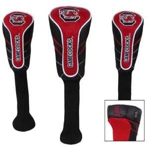   GAMECOCKS OFFICIAL GOLF CLUB NYLON HEAD COVERS (3)