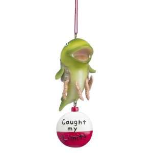 Caught My Limit Fish with Bait Christmas Ornament