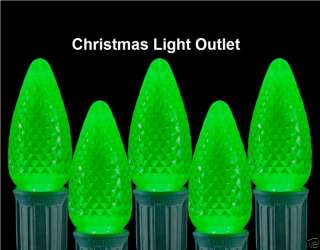 25 C9 Green RETRO FIT LED Outdoor Christmas Light BULBS  