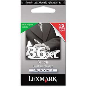 New Genuine Lexmark #36XL Black 18C2170 36XL Bk Ink X4650 X3500 X3650 