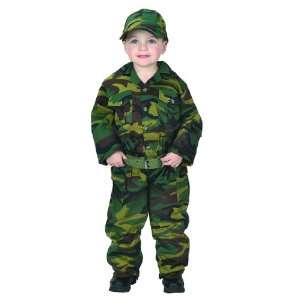   . Camouflage Army Suit with Cap Child Halloween Costume Toys & Games