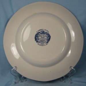 Vintage INDEPENDENCE HALL LIBERTY BLUE DINNER PLATE (O)  