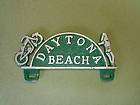 vintage style daytona beach license plate topper emblem