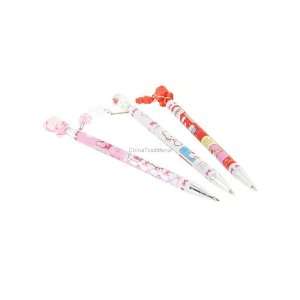  Cartoon Ball Pen with Cute Crystal Kitty 3pcs/pack 