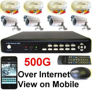 HOME&BUSINESS CCTV SECURITY SYSTEM WITH 4 CH DVR + 4xCOLOR IR CAMERAS 