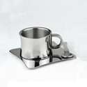 Stainless Steel Coffee Mugs(6pcs) & Rack Set (SSK15017)  