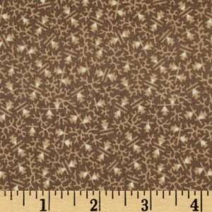  44 Wide Holiday Greetings Branches Brown Fabric By The 