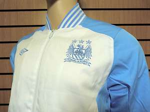 Manchester City FC adults white/sky mercer jacket   Large  