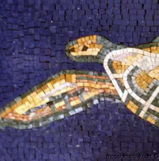 Turtle Marble Mosaic Bathroom Floor Inlay Art Tile  