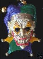 Scary Jester Mardi Gras Beads New Orleans Colorful Bead  