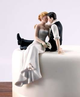 The Look of Love Couple Wedding Cake Topper w/ Customizable Hair Color 
