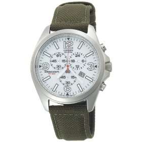 Citizen Mens AT0870 37A Eco Drive Exclusive Chronograph Canvas Strap 