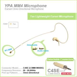 YPA MM4 C4SE Earset Headset Mic FOR SENNHEISER Wireless  