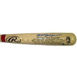   Mike Schmidt Signed Baseball Bat   Name Engraved Stat 