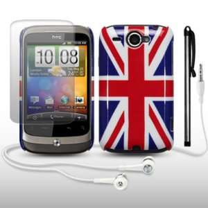  HTC WILDFIRE UNION JACK BACK COVER WITH SCREEN PROTECTOR 