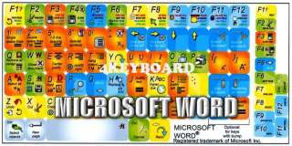  Microsoft Word keyboard stickers