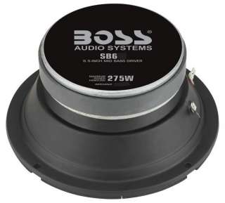 NEW BOSS SB6.4 6.5 275 Watt Mid Bass/Midrange Speaker  