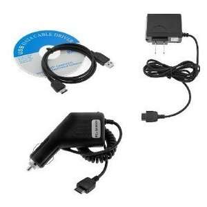  Data Cable + Rapid Car Charger + Home Travel Charger for Alltel, US 