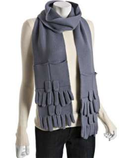 Marc by Marc Jacobs slate violet Glove Love wool scarf   up 