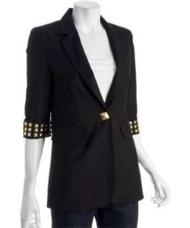 Priorities black studded The Loraine boyfriend blazer   up 