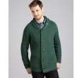 Brand stone wool knit standing collar military cardigan   up 