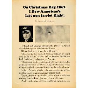 1963 Ad American Airlines Jet Airplane Christmas Day   Original Print 