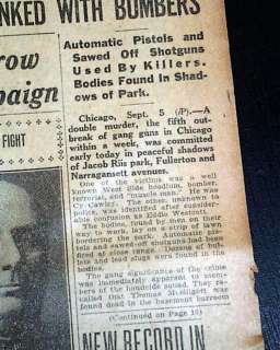 1929 CHICAGO GANGLAND WARS Gangsters Murders During Al Capone Era OLD 