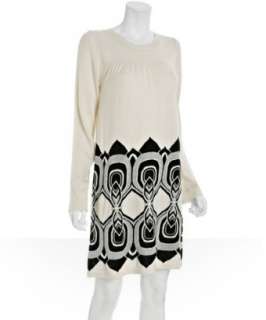   wool intarsia sweater dress  
