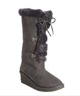 chestnut lambskin flash peace dove shearling boots retail value $ 450 