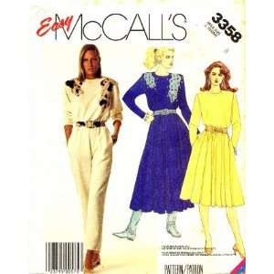  McCalls 3358 Sewing Pattern Misses Dress Jumpsuit 