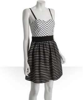 Necessary Objects black and white stripe cotton spaghetti strap dress 