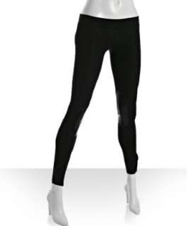 LnA black licorice stretch nylon riding leggings   