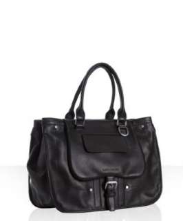 Longchamp black leather Balzane large handbag   