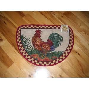   Rooster Kitchen Tapestry Slice Throw Rug Accent Carpet
