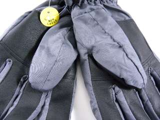 New Timberland Gray/Black Poly Fleece Snow Winter Work Warm Men Gloves