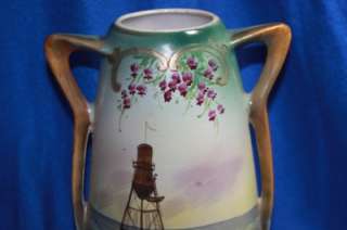 Vintage Royal Nippon 12 Ocean Scene Hand Painted Vase  