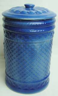 Flow Blue Ironstone Ice Water Dispenser Jar with Brass  
