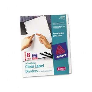 Avery   Index Maker Clear Label Unpunched Divider, Eight Tab, Letter 
