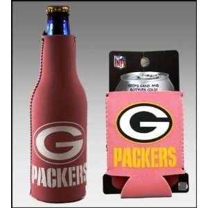  SET OF 2 GREEN BAY PACKERS PINK WOMENS KOOZIE COOZIE 