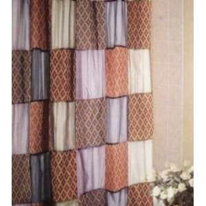   Metallic Patchwork Fabric Shower Curtain Unique