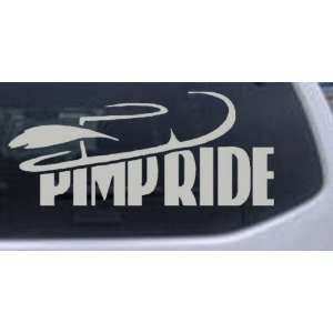 Silver 48in X 20.6in    Pimp Ride Funny Car Window Wall Laptop Decal 