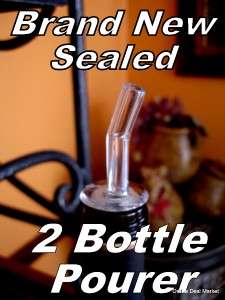 pc Clear Bottle Pourer Spout Stopper Dispenser Liquor Wine Olive Oil 