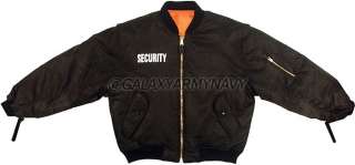 Reversible Public Safety Security MA 1 Flight Jacket  