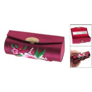   Chinese Embroider Flower Flap Lipstick Case