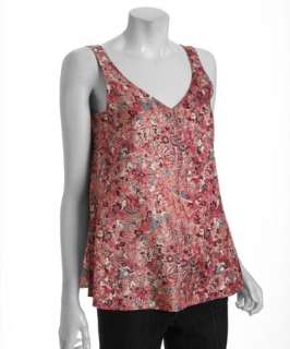Marc by Marc Jacobs party pink abstract silk Artie sleeveless blouse