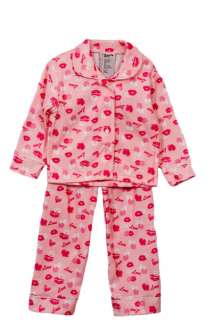 Toddler Girls 3T 2 pc pink flannel pajamas set  
